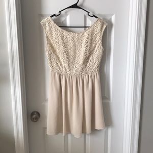 Francesca’s Cream Mini Dress